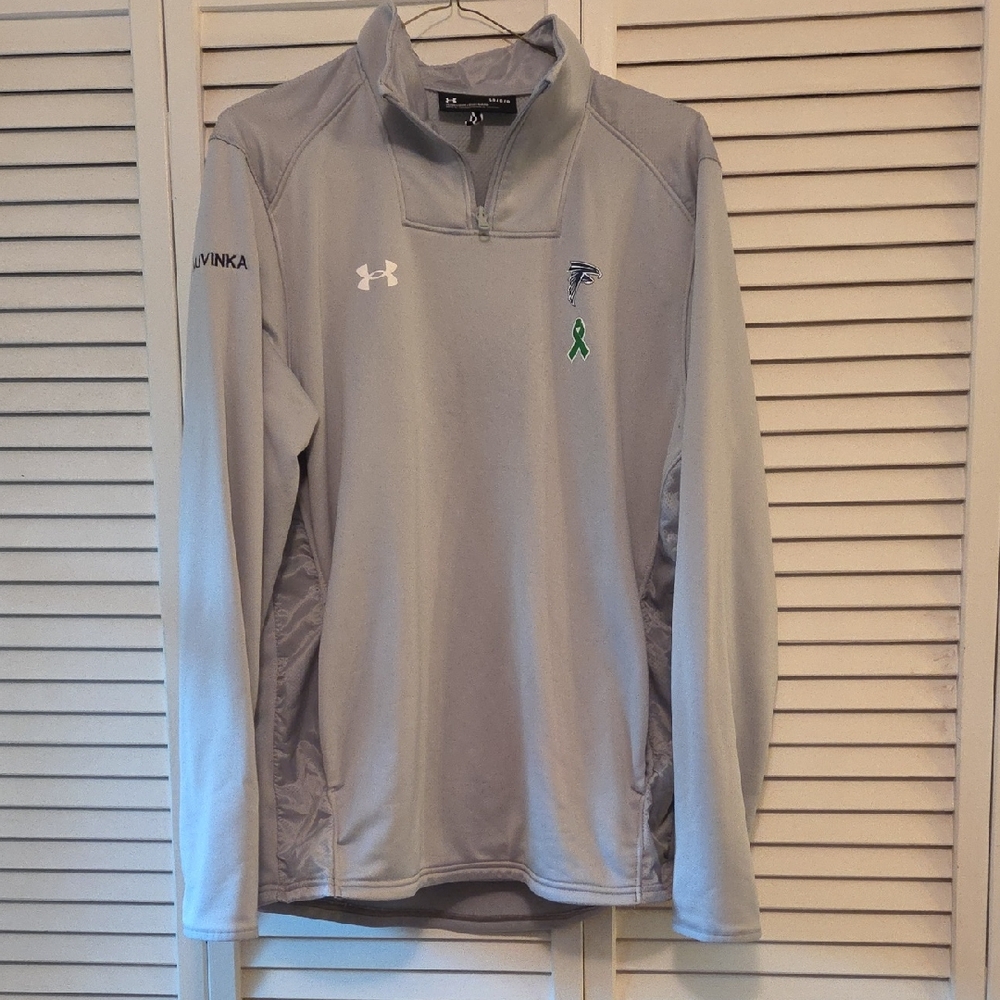 Under Armour Gray Quarter-Zip Pullover Size Large Womens